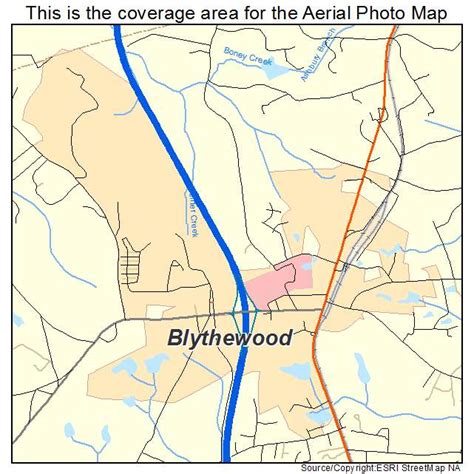 Aerial Photography Map of Blythewood, SC South Carolina