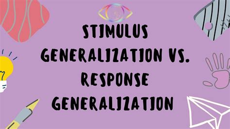 Stimulus Generalization Vs. Response Generalization - YouTube