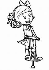 Goldie Playing Pogo Stick Coloring  Play Free Game Online sketch template