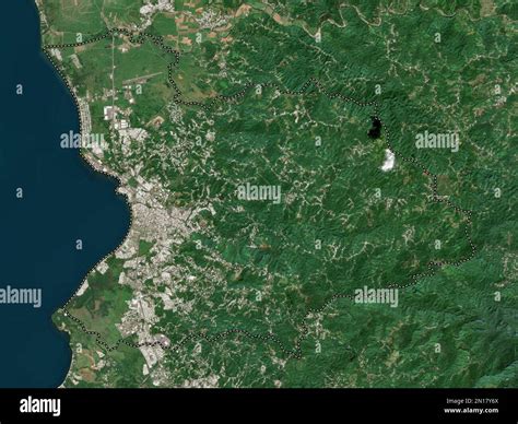 Mayaguez, municipality of Puerto Rico. Low resolution satellite map Stock Photo - Alamy