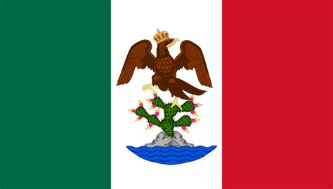 First Mexican Empire - Mexico Flag - Nylon Dyed - Custom - 3 x 5 ft (USA Made)