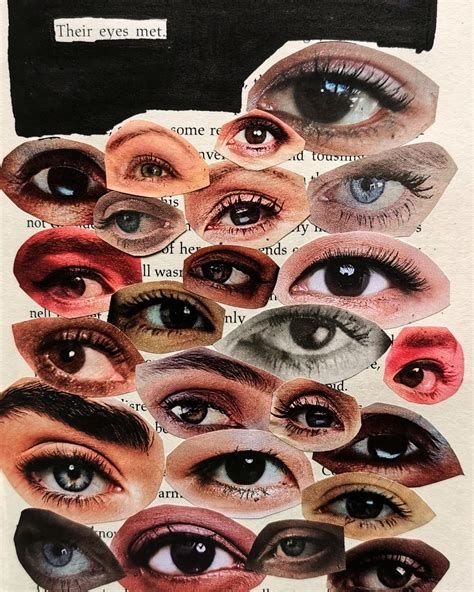 Eyes, Me, Collage on book, 2020 : r/Art