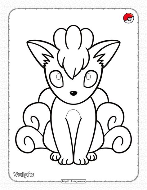 Pokemon Vulpix Coloring Page