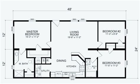 24 Wide Mobile Home Floor Plans - floorplans.click