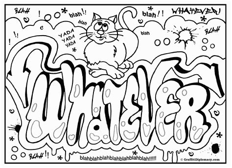 Graffiti Printable Coloring Pages - Printable Word Searches