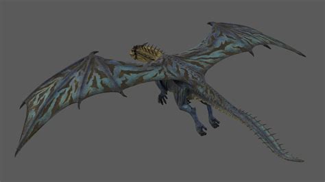 3D rigged blue dragon animation model - TurboSquid 1597676