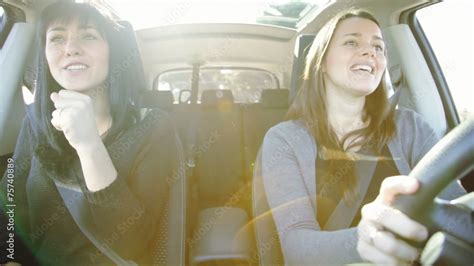 Driving singing having fun in car Stock Video | Adobe Stock