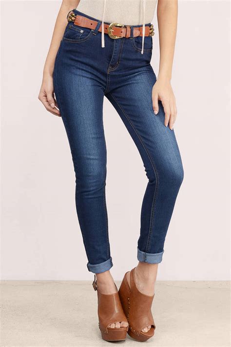 Blue Jeans - Mid Rise Jeans - Medium Wash Jeans - Dark Huntington Denim ...