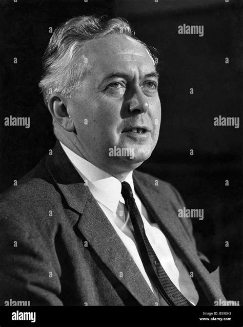 Portrait of Labour Party leader and Prime Minister Harold Wilson, MP ...