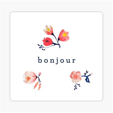 "Bonjour! " Sticker for Sale by tofusan | Redbubble