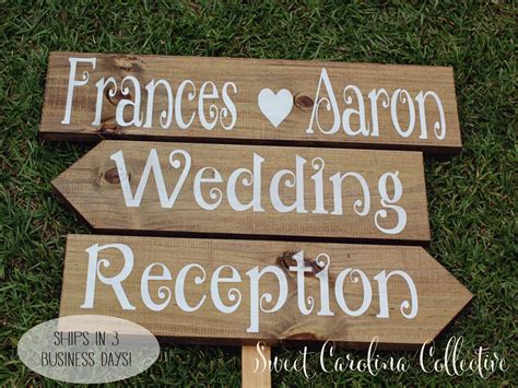 Rustic Wedding Signs - Set of Three