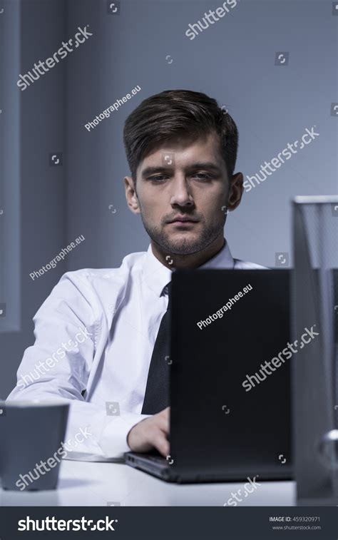 Cropped Shot Tired Man Working Office Stock Photo 459320971 | Shutterstock