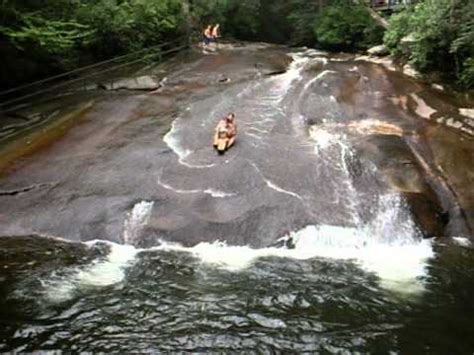 Brevard NC Waterfalls | Attractions | Sliding Rock Fun - YouTube