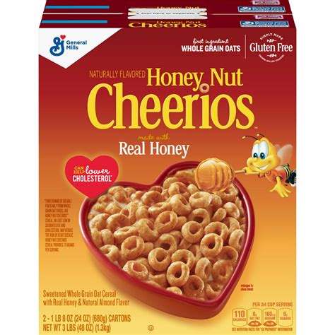 Honey Nut Cheerios Gluten Free Breakfast Cereal, 48 oz - Walmart.com - Walmart.com