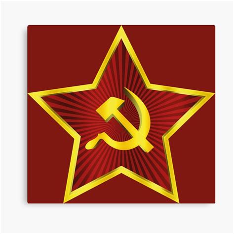 "Communist Star Flag 3D" Canvas Print for Sale by Chocodole | Redbubble