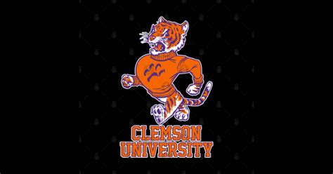 Vintage Tiger Mascot for Clemson - Clemson - T-Shirt | TeePublic