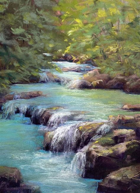 Landscape Painting Original Artwork Print Mountain Stream - Etsy | Landscape paintings, Oil ...