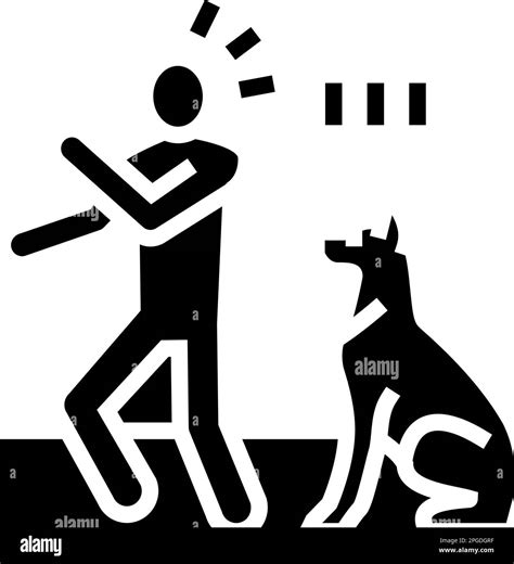 dog barking person accident glyph icon vector illustration Stock Vector Image & Art - Alamy
