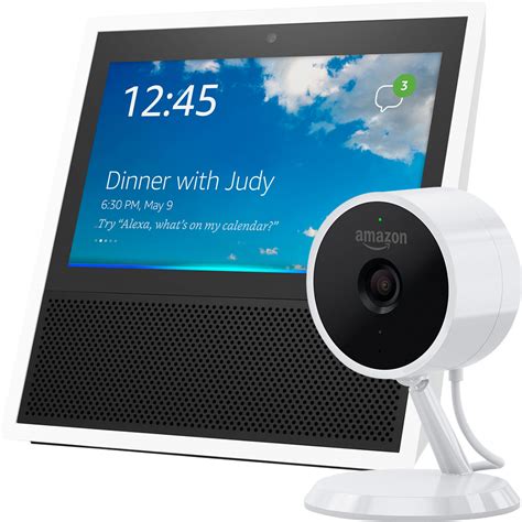 Amazon Echo Show in White & Cloud Cam Indoor Security Camera Package - Best Buy