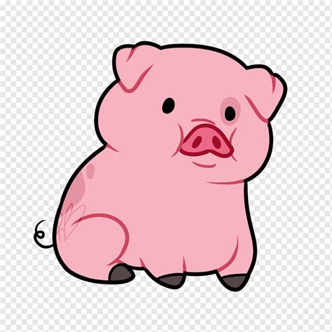 Domestic pig Animated cartoon, pig, mammal, animals, cartoon png | PNGWing