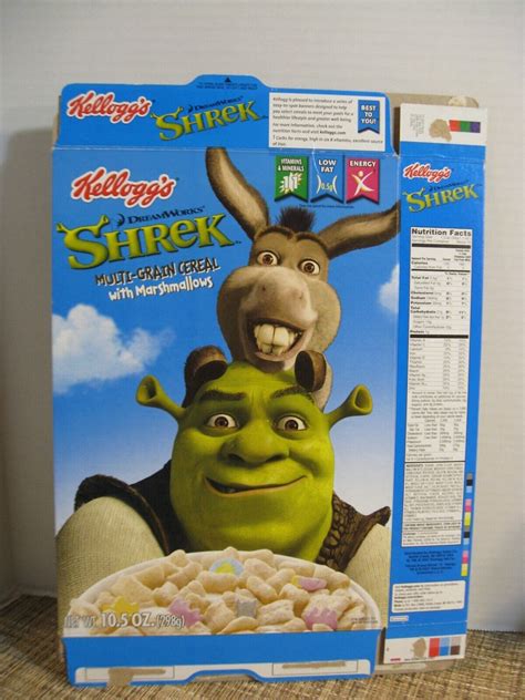 Kelloggs Dreamworks - Shrek - Empty Cereal Box - 2008 | #4654384467