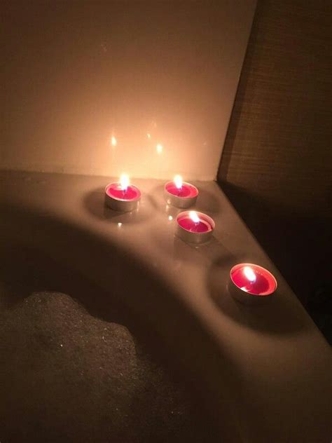 Candle lit bubble bath. Most romantic date ever