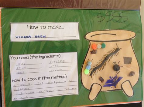 How to make wombat stew craft Literature Activities, English Activities, Animal Activities ...