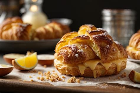 Premium AI Image | Flaky Layers of a Perfect Croissant