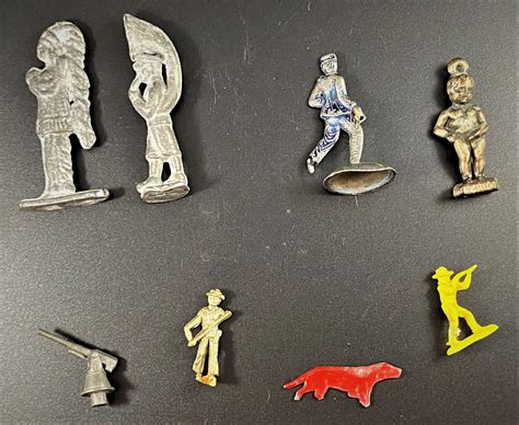 Antique Die Cast Metal Toys and Game Pieces Set of 8 - Etsy