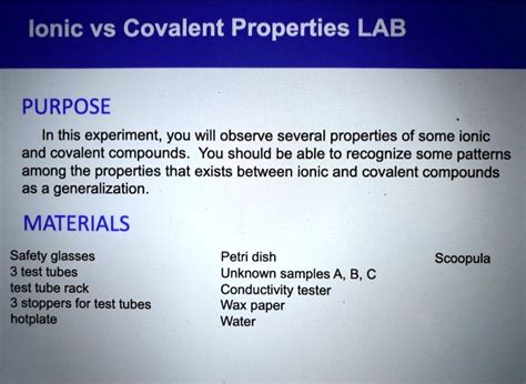 Properties Of Ionic Compounds