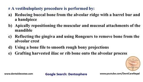 Dentosphere : World of Dentistry: Vestibuloplasty procedure