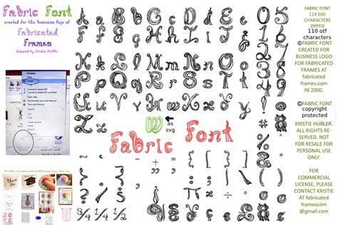 Sewing Fabric Font 110 Typing Characters Letters Numbers - Buy, Download, Install On App That ...