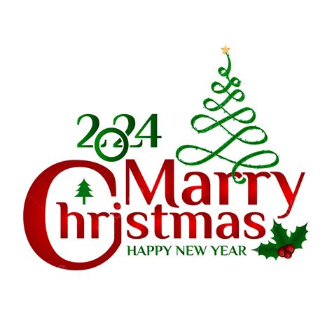 Merry Christmas 2024 Happy New Year Greetings Text Vector, 2024, Merry ...