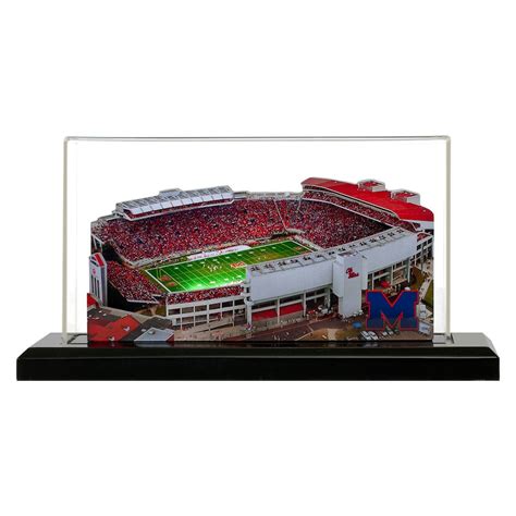 Ole Miss Rebels 19" x 9" Light Up Stadium with Display Case