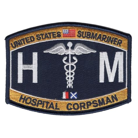 USN NAVY SUBMARINER HM HOSPITAL CORPSMAN MOS RATING PATCH SAILOR ...