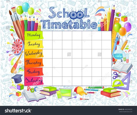 Time Table School Design Images: Browse 18,682 Stock Photos & Vectors Free Download with Trial ...