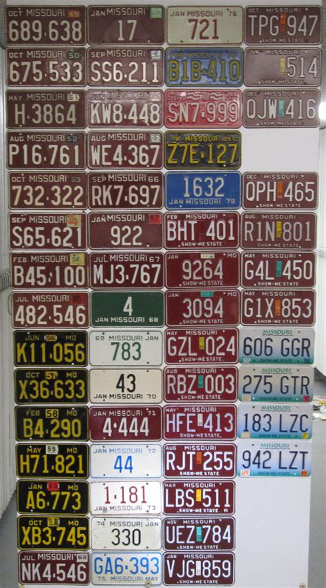 Missouri License Plate History