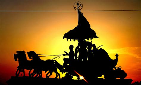 ARJUNA's CHARIOT( MAHABHARATA), horse carriage silhouette poster # ...