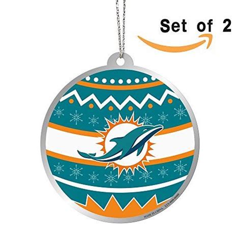 Miami Dolphins Official NFL Metal Ornate Ball Ornament | Ball ornaments ...