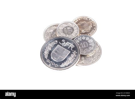 Swiss Franc coins Stock Photo - Alamy