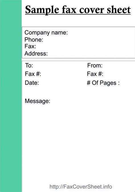 Basic Fax Cover Sheet | [Free]^^ Fax Cover Sheet Template