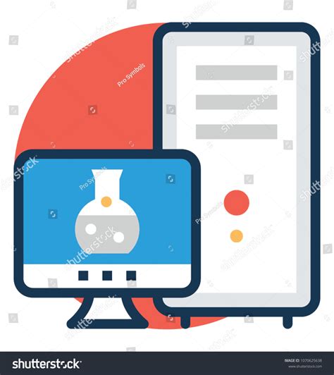 Virtual Lab Computer Lab Vector Icon Stock Vector (Royalty Free ...