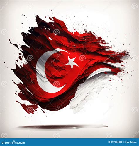 Turkish Flag Pride and Patriotism Unfolded Stock Illustration ...