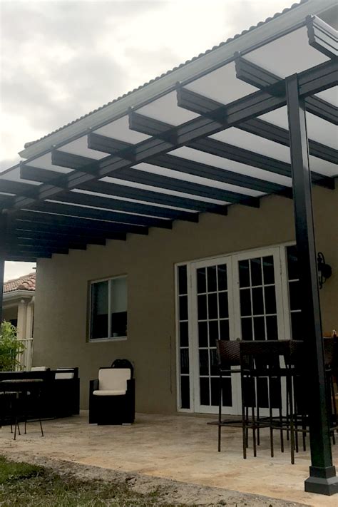 Enjoy your porch with an overhang patio cover Patio Overhang Ideas, Door Overhang, Covered ...