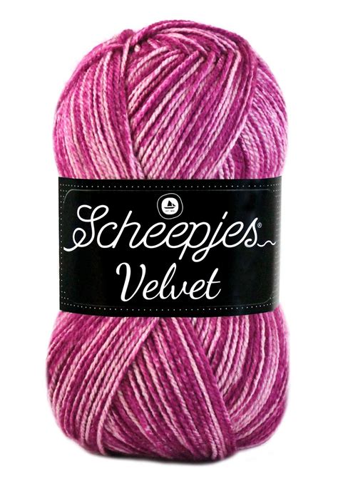 a ball of pink yarn with the words scheepjes velvet on it