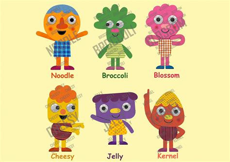 DIGITAL Copy of 6 different characters images from Noodles & Pals Theme - Super Simple Songs ...