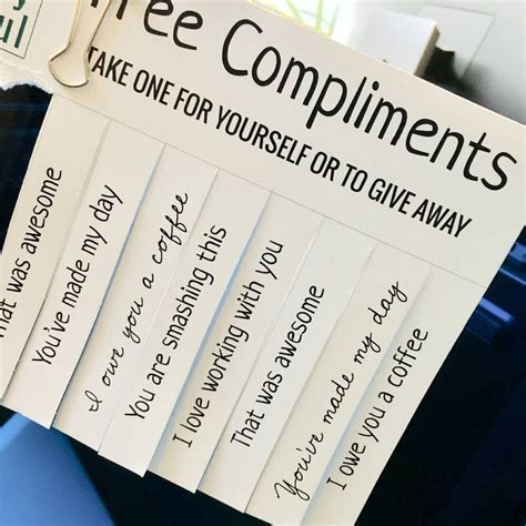 FREE PRINTABLE: Take another tear off compliment Joyful compliment slips for your co workers and ...