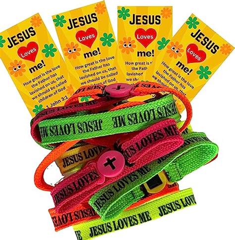 Snapklik.com : 12 Sets Of Jesus Loves Me Friendship Bracelets