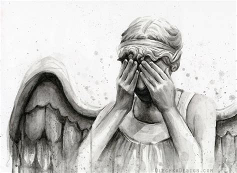 Weeping Angels Art Prints Weeping Angel Painting Doctor Who | Etsy