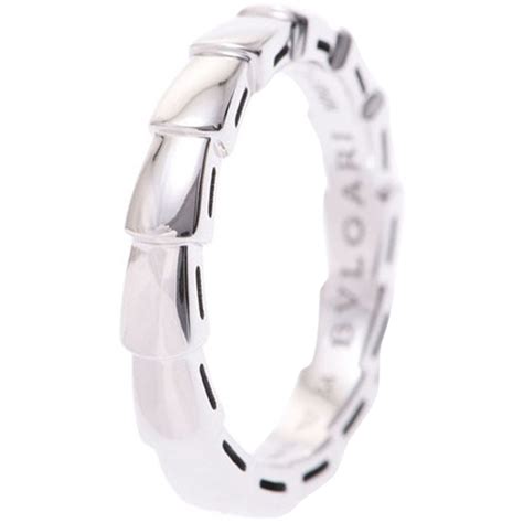 Bvlgari Serpenti 18K White Gold Wedding Band Ring Size 54 Bvlgari | TLC